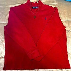 POLO RALPH LAUREN VINTAGE Quarter Zip Sweater GREAT Condition‼️ Men’s XL RED